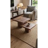 Mobilya Stant Most Marmoris %100 Mdf Ceviz Orta Sehpa Set (Evinize Teslim) - Tam Ceviz