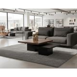 Mobilya Stant Most Marmoris Ceviz Siyah %100 Mdf Orta Sehpa Set (Evinize Teslim) - Ceviz- Siyah