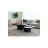 Mobilya Stant Most Marmoris Siyah %100 Mdf Orta Sehpa Set (Evinize Teslim)