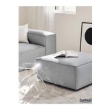 Mobilya Stant Most Mollis Kare Puf Silinebilir 32 Gri Keten Kumaş Yumuşak Sünger (EVİNİZE TESLİM)