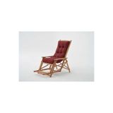 Mobilya Stant Most Sunbed Şezlong Su Bazlı %100 Ağaç Outdoor Bordo Kumaş Silikon Dolgu (Evinize Teslim)