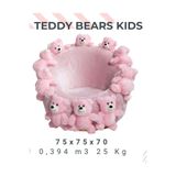 Mobilya Stant Most Teddy Kids Pembe Ayıcıklı Peluş Kumaş Döner Berjer (Evinize Teslim)