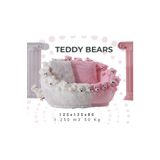 Mobilya Stant Most Teddy Kids Pro Ayıcıklı Beyaz-Pembe Peluş Kumaş Döner Berjer (Evinize Teslim)