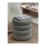 Mobilya Stant Most Twister Puf 17 Gri Bukle Kumaş (Evinize Teslim)