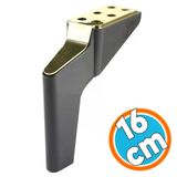 Mobilya Yükseltici Kanepe Sehpa Tv Ünitesi Koltuk Ayağı 16 Cm Siyah Gold Baza Ayak