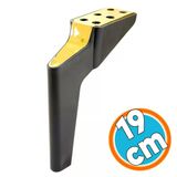 Mobilya Yükseltici Kanepe Sehpa Tv Ünitesi Koltuk Ayağı 19 Cm Siyah Gold Baza Ayak