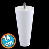 Mobilya Yükseltici Kanepe Tv Ünitesi Koltuk Ayağı Baza Ayakları Beyaz Düz Plastik Ayak 14 Cm 4 Adet