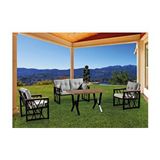 Mobilyabazari Açelya Bahçe Mobilyası (salon, Balkon, Cafe Ofis) 2+1+1 +masa Naturel