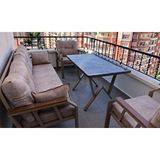 Mobilyabazari Holiday Bahçe Mobilyası (salon, Balkon, Cafe Ofis) 3+1+1+masa Naturel