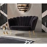 Mobilyabazari İnci Siyah Çay Seti İkili Koltuk (salon, Balkon, Cafe Ofis)