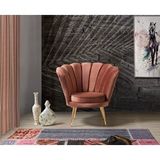 Mobilyabazari İnci Tarçın Çay Seti Tekli Koltuk, Berjer (balkon, Salon, Cafe, Ofis) Toz Pembe