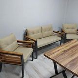 Mobilyabazari Papatya Bahçe Mobilyası (salon, Balkon, Cafe Ofis) 2+1+1 Bej