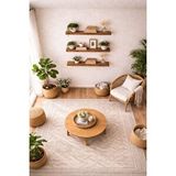 Mobilyacın 30 Mm 3'lü Uçan Duvar Rafı Set Gizli Raf- Barok 15x50 Kahverengi