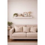 Mobilyacın 30mm Tekli Uçan Duvar Rafı Set Gizli Raf- Beyaz - 15x30