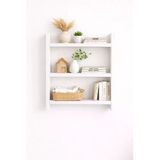 Mobilyacın 3'lü Duvar Rafı-mutfak-çok Amaçlı Raf-beyaz 36x60x10