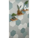 Mobilyacın 3'lü Uçan Duvar Rafı Set Gizli Raf- Barok 15x15 Kahverengi