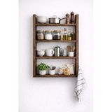 mobilyacın 4'lü Duvar Rafı-Mutfak-Çok Amaçlı Raf-Barok 60x50x10