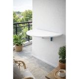 Mobilyacın Açılır Kapanır Çalışma Masası Mutfak Masası Katlanır Duvar Masası Yarım Daire -Beyaz - 45x80