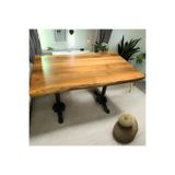 mobilyacın CAFE MASA Ahşap Kütük Masa ASLAN AYAK 200x100