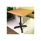 Mobilyacın Cafe Masa Bambu Ahşap Yemek Masası 60 X 60 Sarı