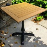 Mobilyacın Cafe Masa Bambu Ahşap Yemek Masası Damla Ayak 60X60 - Naturel - 60 ÇAP