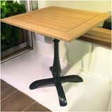 Mobilyacın Cafe Masa Bambu Ahşap Yemek Masası Damla Ayak 70X70 - Natürel - 70 X 70