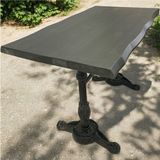 Mobilyacın Cafe Masa Köknar Kütük Masa Siyah Aslan Ayak 200X100 - 200 X 100