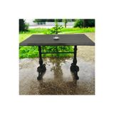 mobilyacın CAFE MASA KÖKNAR Kütük Masa SİYAH ASLAN AYAK 200x100