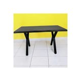mobilyacın CAFE MASA SİYAH KÖKNAR Kütük Masa X AYAK SİYAH 120x70