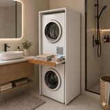 Mobilyacın Çamaşır ve Kurutma Makinesi Dolabı Kapaksız Çekmeceli Banyo Dolabı Atlantık Çam - Atlantik Çam