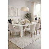 Mobilyacın Dikdörtgen Salon Yemek Masası Mantar Ayak - 36MM Kalın Kenarlı 180X90-BEYAZ
