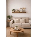 Mobilyacın Tekli Uçan Duvar Rafı Set Gizli Raf- Barok - 15x50 Kahverengi