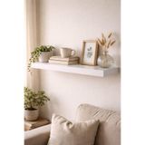 mobilyacın Tekli Uçan Duvar Rafı Set Gizli Raf- Beyaz - 30x40