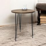 mobilyacın Tekli Yuvarlak Zigon Sehpa (BAROK) Metal Tel Ayak