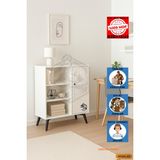 Mobilyanı Tasarla Tamamı MDF 3 Bölmeli Tek Kapaklı Modern Kitaplık Salon/yatak Odası/çalışma Odası/ofis - 010 - Beyaz