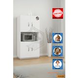 Mobilyanı Tasarla Tamamı Mdf 4 Kapaklı Mikrodalga/mini Fırın Dolabı Çok Amaçlı Mutfak Dolabı