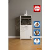Mobilyanı Tasarla Tamamı Mdf Mini Fırın Dolabı 2 Kapaklı Çok Amaçlı Mutfak Dolabı