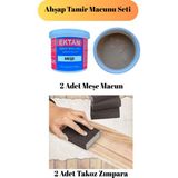 mobilyap 2 Adet Meşe Ahşap Tamir Macunu Seti 2 Adet Takoz Zımpara
