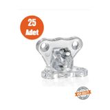 Mobilyap 25 Adet Şeffaf Açılı Köşe Çektirme Dolap Kelebek Bağlantı % 100 Kırılmaz