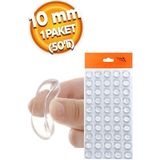 Mobilyap 50 Adet 10 Mm Şeffaf Silikon Bazlı Ses Stoperi Duvar Yüzeyi Dolap Kapı Tampon Koruyucu