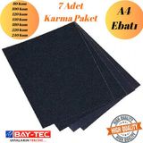 mobilyap Baytec 7 Adet Karma Paket Kağıt Zımpara Su Zımparası Sarı Leke Banyo Mutfak 1.kalite Sulu Kuru Yüzey