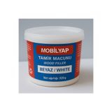 Mobilyap Beyaz Ahşap Mobilya Parke Tamir Dolgu Macunu Çatlak Çizik Giderici Kullanıma Hazır 220 gr