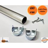 mobilyap Demsa -60 cm Dolap Içi Yuvarlak Askı Borusu 1.kalite 2 Adet Flanş ve Vidalar Içinde