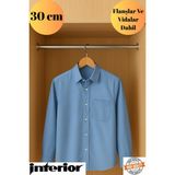 mobilyap Interior - Dolap Içi (30 Cm) Yuvarlak Krom Askı Borusu( Askı Borusu + Flanş + Vida) - Premium Kalite
