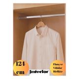 Mobilyap Interior - Dolap İçi Oval Krom Askı Borusu( Askı Borusu + flanş + vida) - 1.Kalite (124 cm)