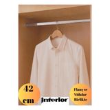 Mobilyap Interior - Dolap İçi Oval Krom Askı Borusu( Askı Borusu + flanş + vida) - 1.Kalite (42 cm)