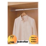 Mobilyap Interior - Dolap İçi Oval Krom Askı Borusu( Askı Borusu + flanş + vida) - 1.Kalite (77 cm)