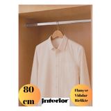 Mobilyap Interior - Dolap İçi Oval Krom Askı Borusu( Askı Borusu + flanş + vida) - 1.Kalite (80 cm)
