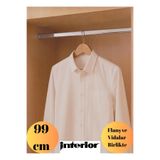 Mobilyap Interior - Dolap İçi Oval Krom Askı Borusu( Askı Borusu + flanş + vida) - 1.Kalite (99 cm)