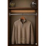 mobilyap Premium - Dolap Içi Yuvarlak Krom Askı Borusu Daire ( Askı Borusu + Flanş + Vida) - 1.kalite (122 Cm) - Metalik Gri